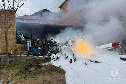Очевидец рассказал о моменте падения вертолета на дом в Дагестане