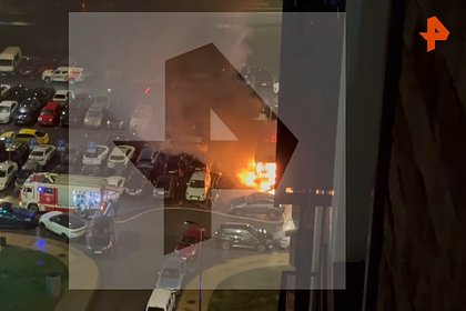 Семь машин сгорели в Москве из-за поджога