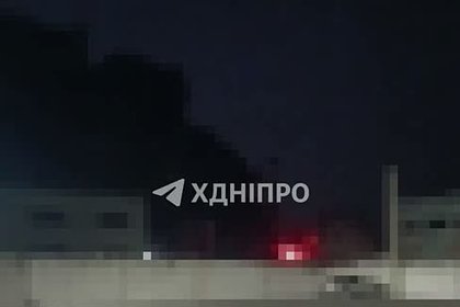 Появились кадры пожара после массированной атаки на Криворожскую ТЭС