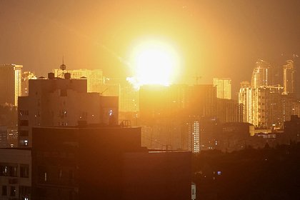 В украинской Самаре произошел пожар после удара