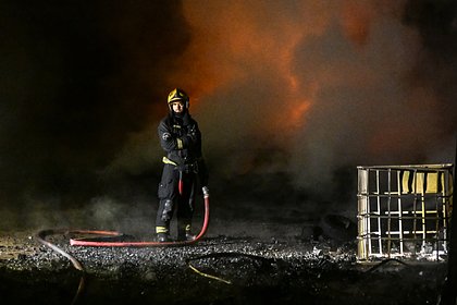 Мощный пожар разгорелся на юго-востоке  Москвы